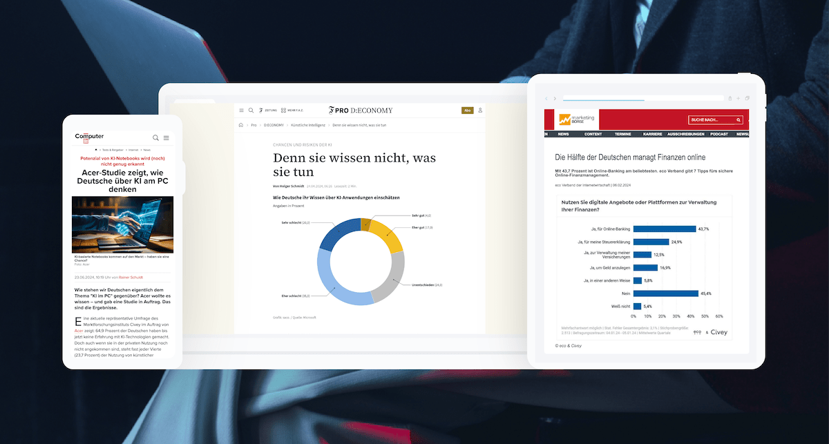 Medienberichterstattung mit Civey Daten