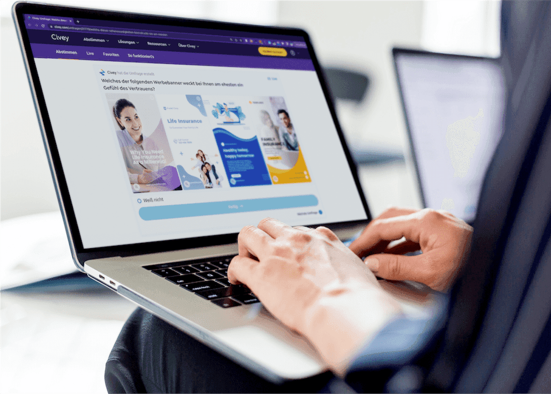 Civey Kampagnenmessung Umfragebilder