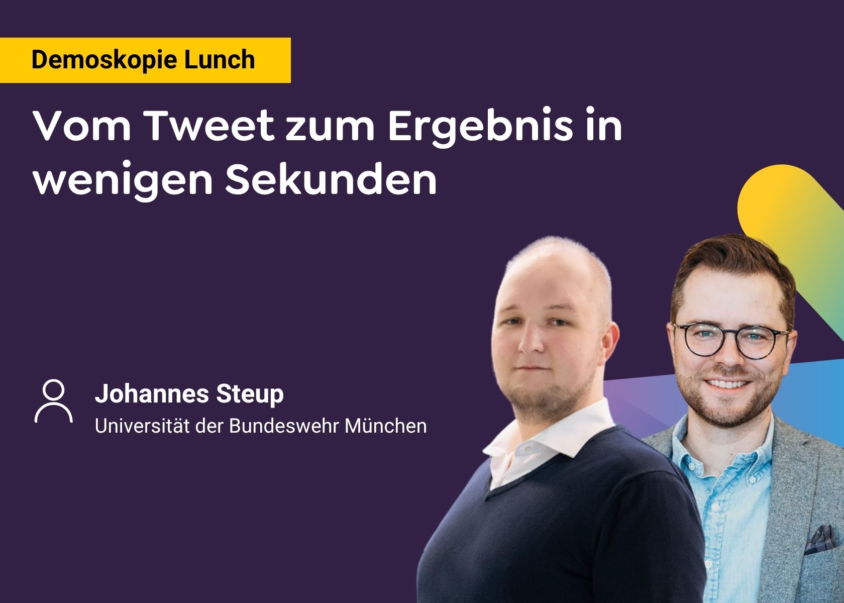 Demoskopie Lunch 09. Oktober 2026 Johannes Steup