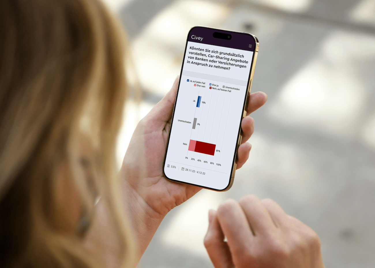 Versicherungsbranche - Smartphone Mockup junge Zielgruppe