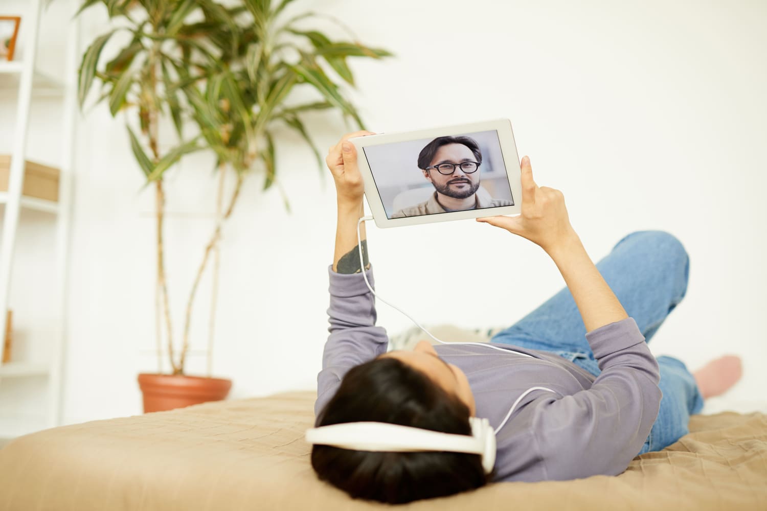 Frau mit Tablet - Vodafone Case Study